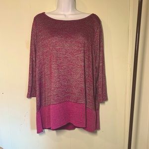 Lane Bryant Tunic Style Loose-Fitting Long sleeve Top Size 14/16 (Plus)